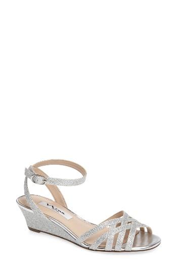 Women's Nina Faria Ankle Strap Sandal M - Metallic