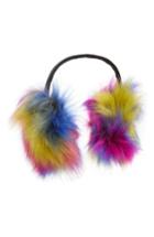 Women's Capelli New York Tie Dye Faux Fur Earmuffs - Pink