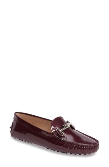 Women's Tod's Gommino Double-t Striated Driving Shoe .5us / 37.5eu - Purple