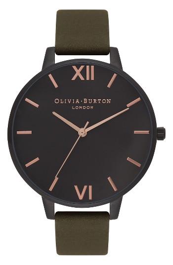 Women's Olivia Burton After Dark Leather Strap Watch, 38mm