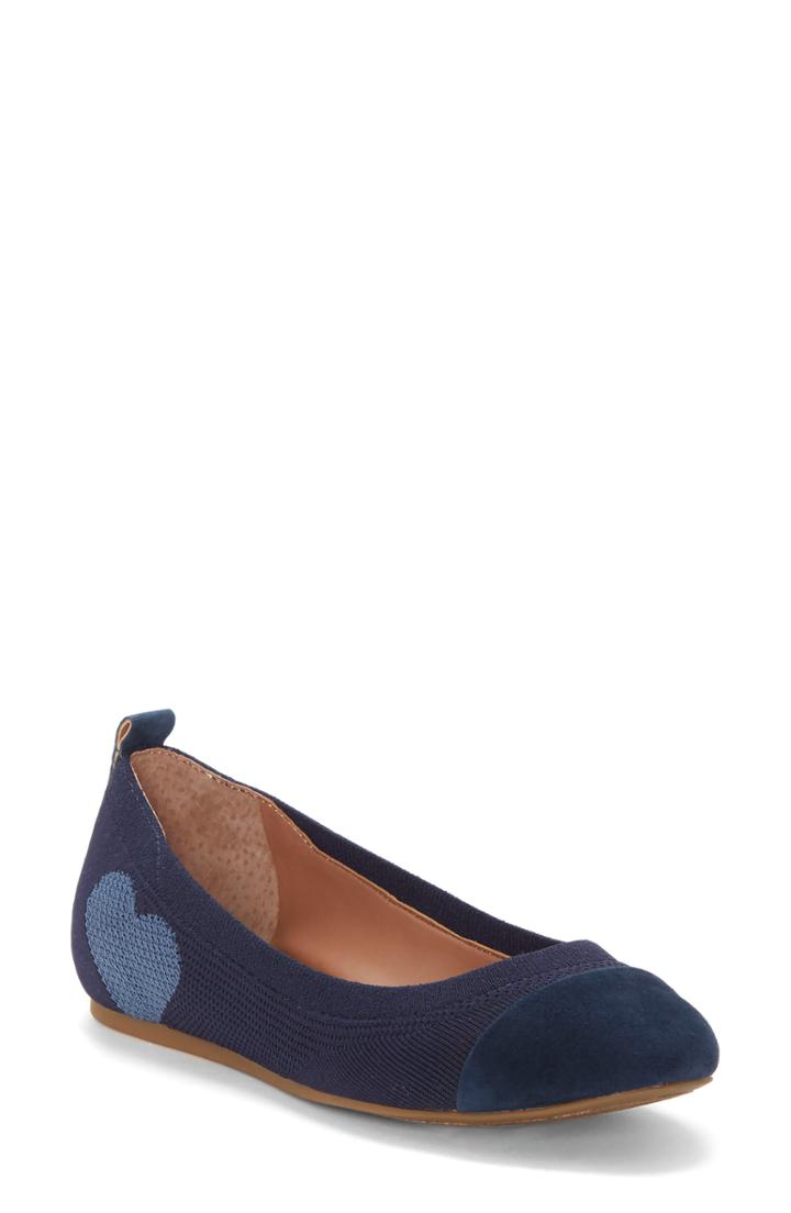 Women's Ed Ellen Degeneres Lilli Knit Ballet Flat .5 M - Blue