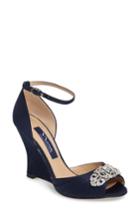 Women's Nina Edyth Swarovski Wedge Sandal .5 M - Blue