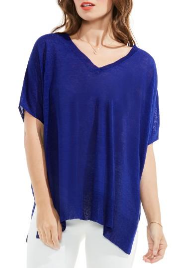 Women's Vince Camuto Slub Linen Blend Sweater - Blue