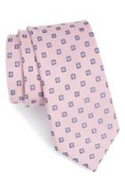 Men's The Tie Bar Medallion Scene Silk & Linen Tie, Size - Pink