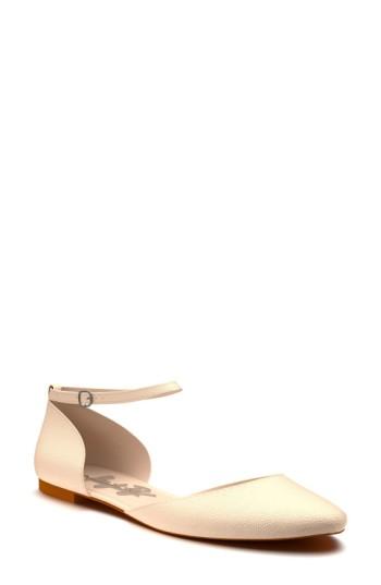 Women's Shoes Of Prey Ankle Strap D'orsay Flat .5 C - Brown