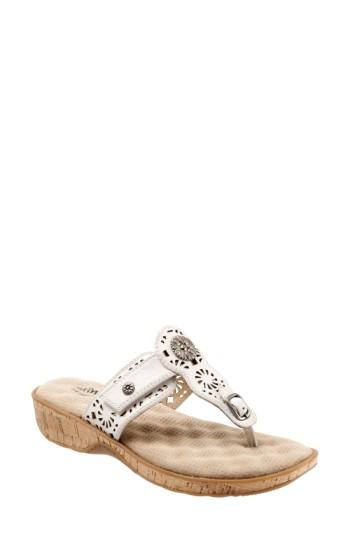 Women's Softwalk 'beaumont' Sandal .5 M - Ivory