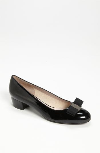 Salvatore Ferragamo 'vara' Pump Black Patent