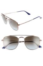 Women's Ray-ban Icons 54mm Aviator Sunglasses - Brown/ Blue