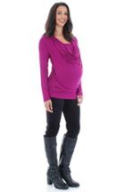 Women's Everly Grey 'kristina' Cowl Neck Maternity/nursing Top