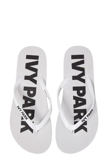 Women's Ivy Park Logo Flip Flops .5us / 38eu - White