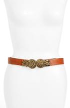 Women's Raina Pina Leather Belt, Size - Brown