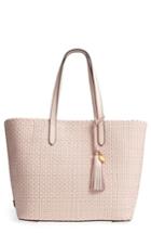 Cole Haan Payson Rfid Woven Leather Tote - Pink