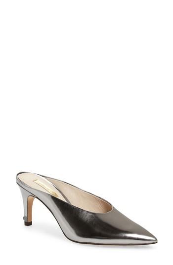 Women's Louise Et Cie Karas Pointy Toe Slide Pump .5 M - Metallic