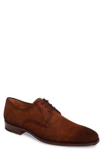 Men's Magnanni Ezekiel Plain Toe Derby .5 M - Brown