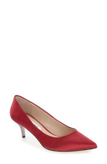 Women's Nina 'teressa' Crystal Heel Pump .5 M - Red