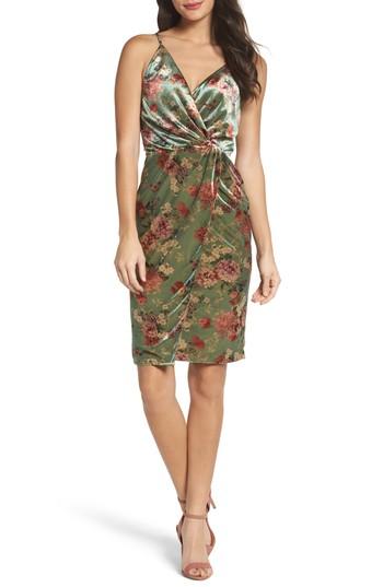 Women's Adelyn Rae Adela Twist Sheath Dress - Green