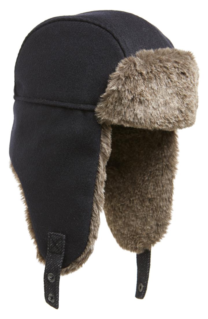 Men's Ted Baker London Faux Fur Trapper Hat -