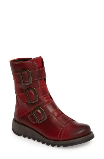 Women's Fly London Scop Boot .5-6us / 36eu - Red