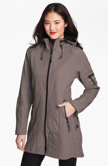 Women's Ilse Jacobsen Rain 7 Hooded Water Resistant Coat - Grey