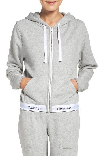 Women's Calvin Klein Lounge Hoodie - Grey