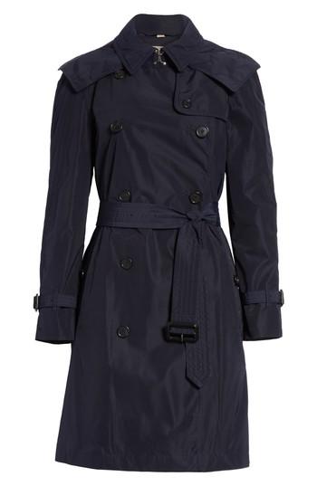 Women's Burberry Amberford Taffeta Trench Coat With Detachable Hood Us / 44 It - Blue