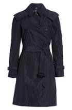 Women's Burberry Amberford Taffeta Trench Coat With Detachable Hood Us / 44 It - Blue