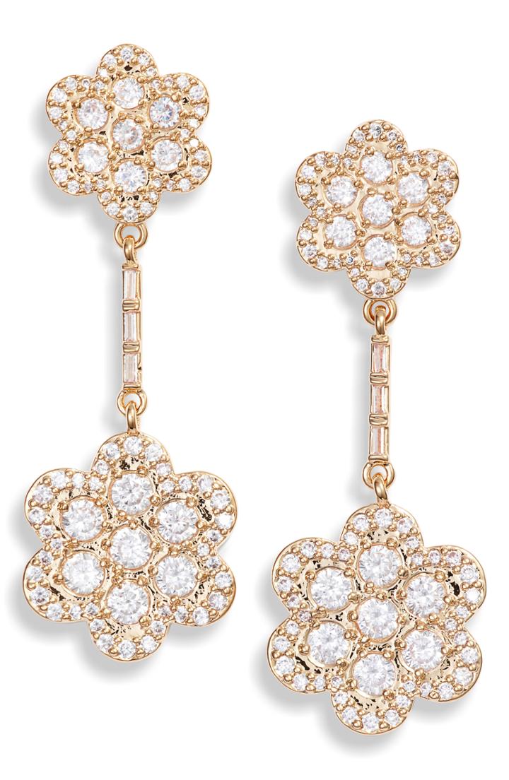 Women's Asha Delphine Pave Drop Earrings