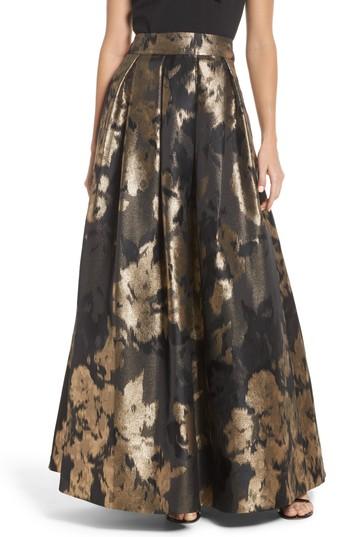 Women's Eliza J Metallic Jacquard Ball Skirt - Metallic