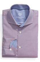 Men's Bugatchi Trim Fit Houndstooth Dress Shirt .5 - Red