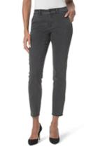 Women's Nydj Frayed Hem Skinny Chinos - Grey