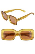 Women's Quay Australia Going Solo 48mm Square Sunglasses - Olive/ Brown