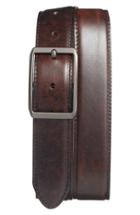 Men's Bosca Reversible Leather Belt - Dark Brown/ Tan