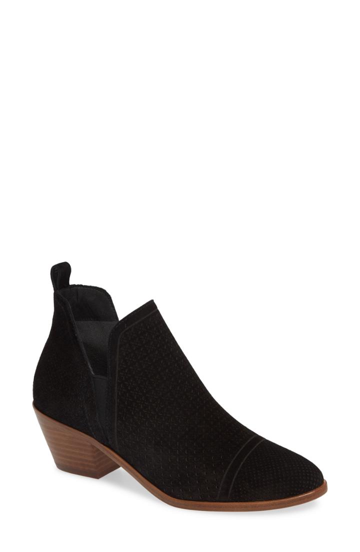Women's Sigerson Morrison Perforated Western Bootie Eu - Black