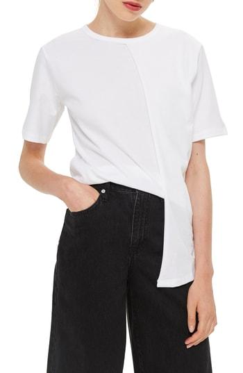 Women's Topshop Layered Tee Us (fits Like 6-8) - White
