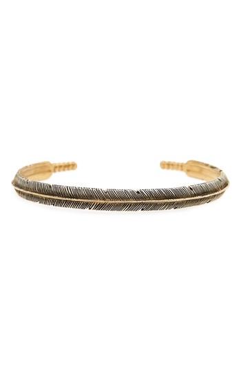 Men's Eleventy Silver Feather Cuff Bracelet