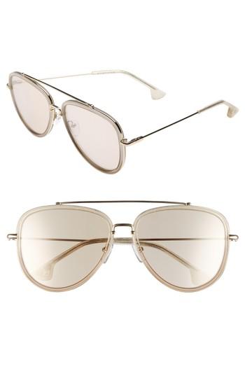 Women's Alice + Olivia Lincoln 58mm Aviator Sunglasses - Stellar
