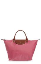 Longchamp 'medium Le Pliage' Nylon Tote - Pink