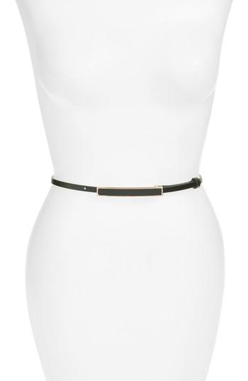 Women's Lodis Elongated Plaque Belt - Black