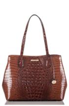 Brahmin Julian Croc Embossed Leather Tote - Brown