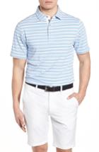 Men's Bobby Jones Xh2o Regis Stripe Polo - Blue