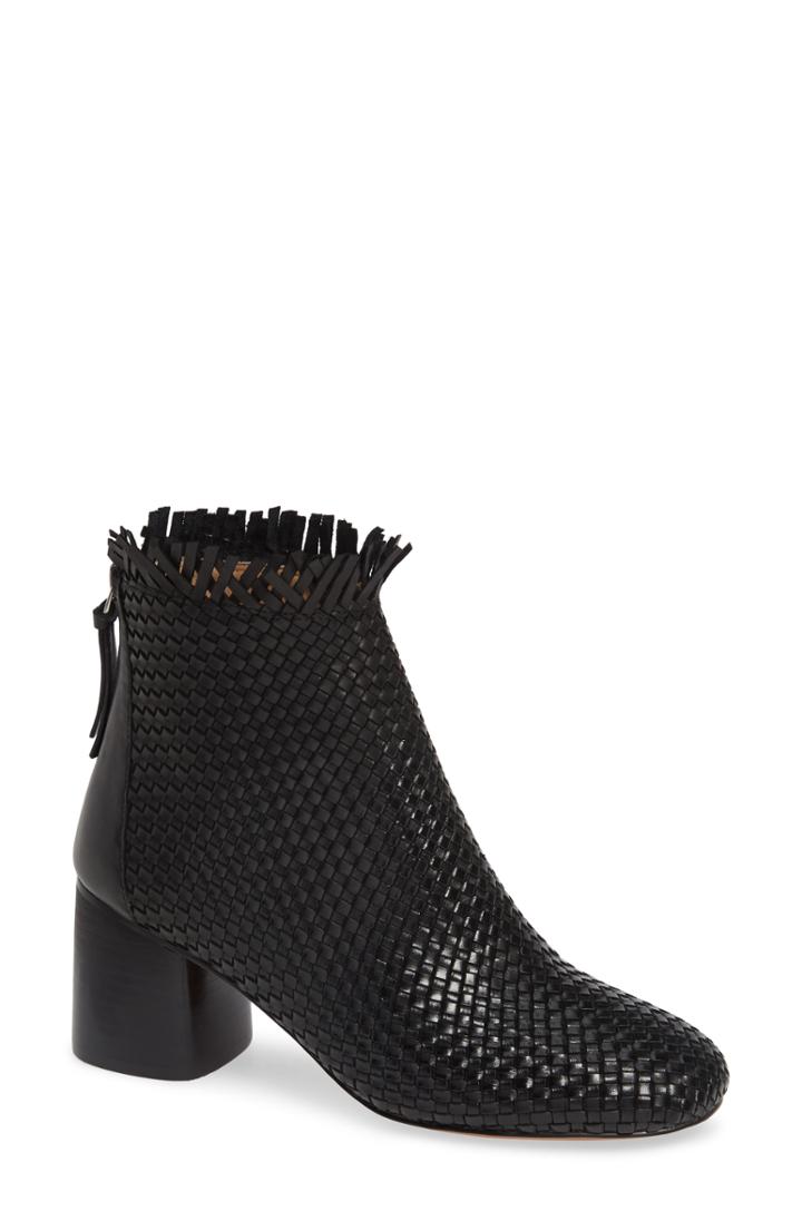 Women's Linea Paolo Sabina Woven Bootie M - Black