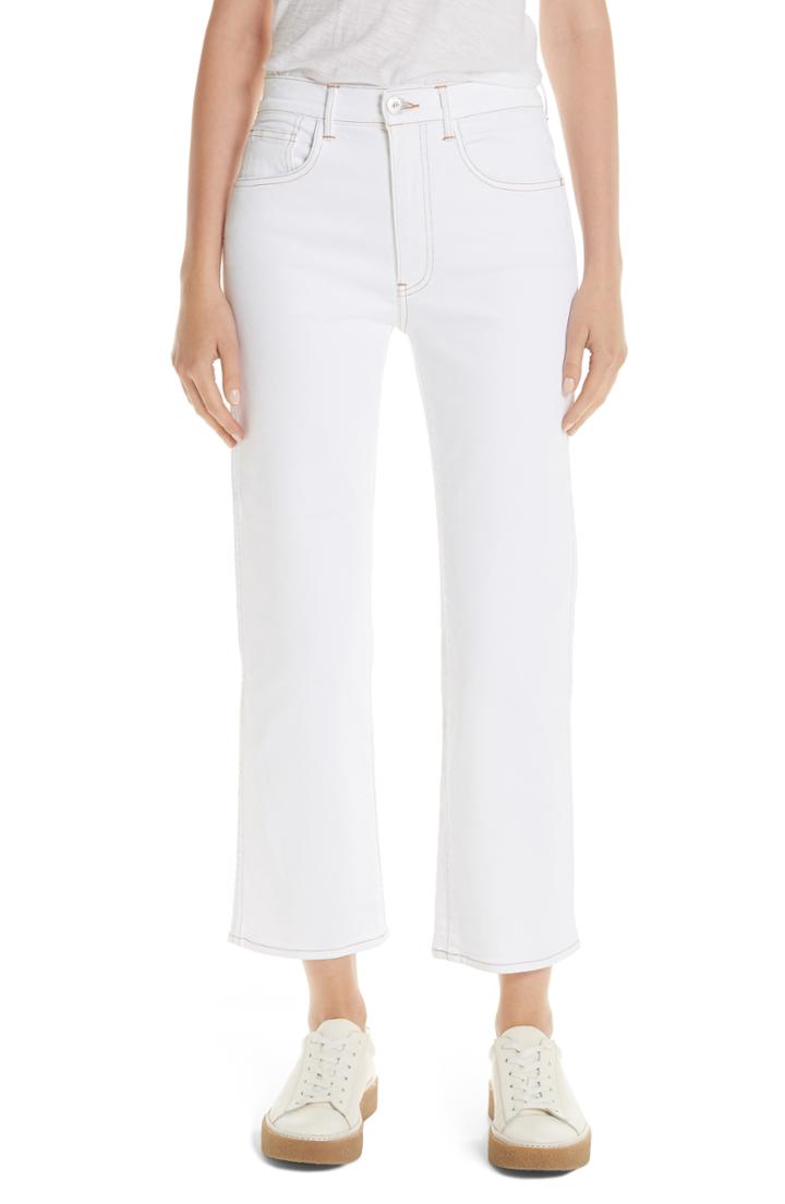 Women's 3x1 Nyc Joni Ankle Wide Leg Jeans - White