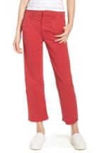 Women's Mother The Tomcat Prep Crop Twill Pants - Red