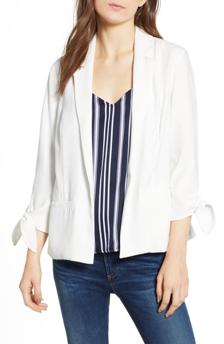 Women's Cupcakes And Cashmere Aiko Satin Crepe Blazer