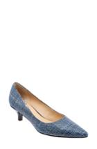 Women's Trotters 'paulina' Leather Pump .5 M - Blue