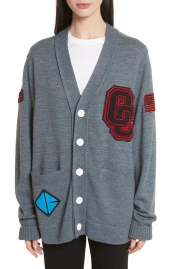 Women's Opening Ceremony Logo Varsity Cardigan - Grey