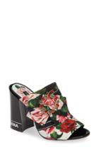 Women's Dolce & Gabbana Rose Block Heel Sandal .5us / 37eu - Pink