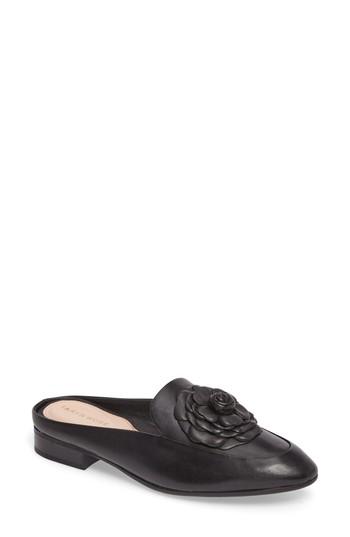 Women's Taryn Rose Dimensional Flower Mule .5 M - Black