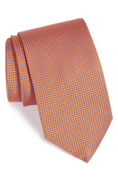 Men's Eton Geometric Silk Tie, Size - Yellow