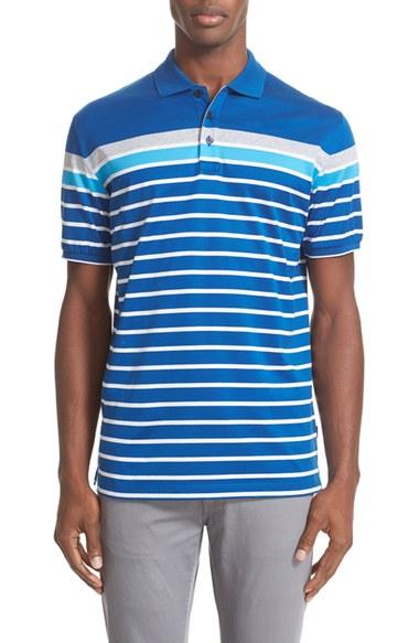 Men's Paul & Shark Regular Fit Stripe Polo - Blue